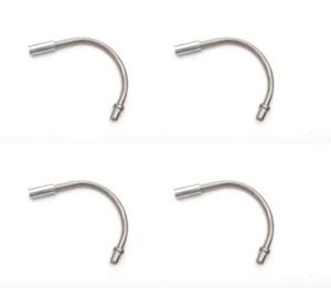 CABLE GUIDE - 135 Degree Angle Noodle, For V Brake, Stainless Steel, SILVER