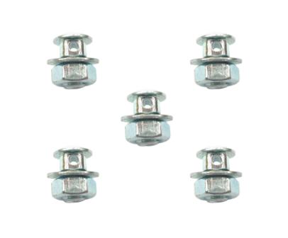 ANCHOR BOLT & NUT - M6, Dome Nut, Steel, SILVER (Bag of 5)    SEE 1471NB for great value