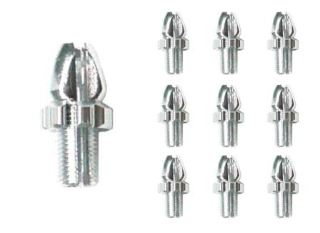 BAG OF 10 - CABLE ADJUSTER - For Brake Lever, M10, Alloy, SILVER (Bag of 10)
