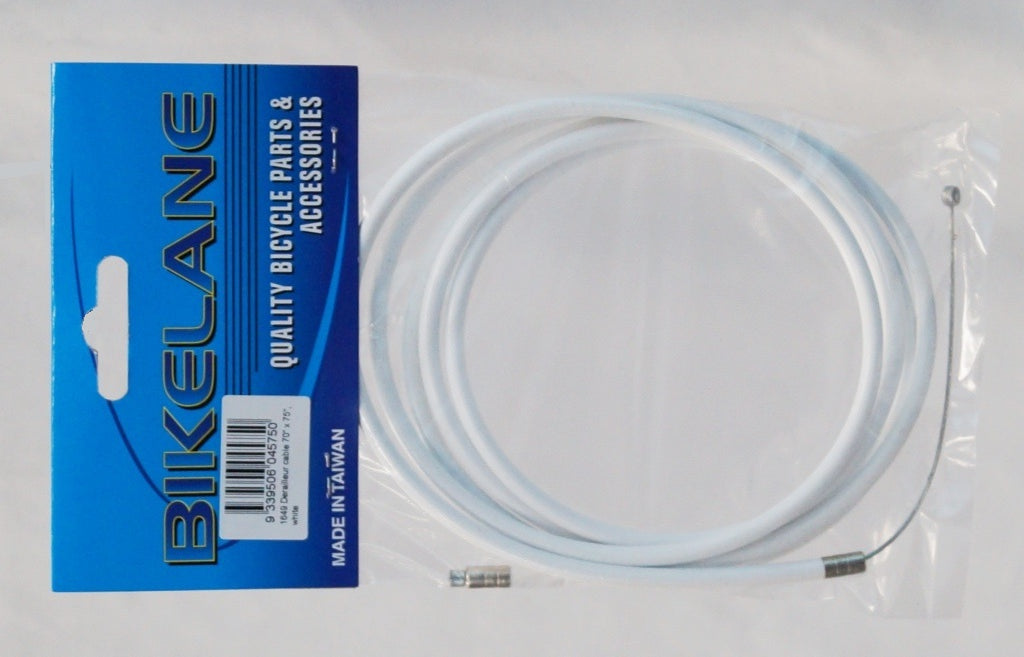 GEAR/DERAILLEUR  CABLE  inner/outer 70" x 75" WHITE