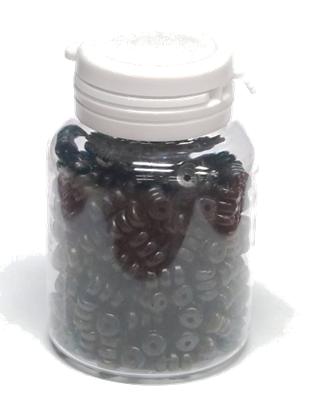 O RING - For 1.2mm Gear Cable, BLACK (Bottle of 200)