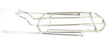 CARRIER - Rear Carrier, Steel, 8" Wide, For 27" Bikes, SILVER