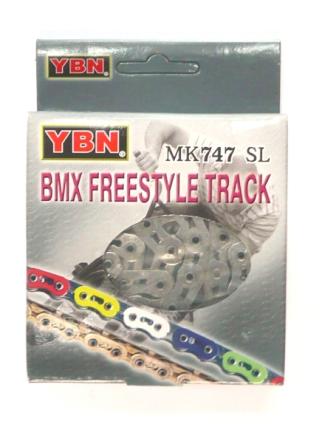 CHAIN - 1/2 x 1/8 x 112L, Superlight BMX Chain, Hollow Pins & Side Plates, SILVER (YBN MK-747SL)
