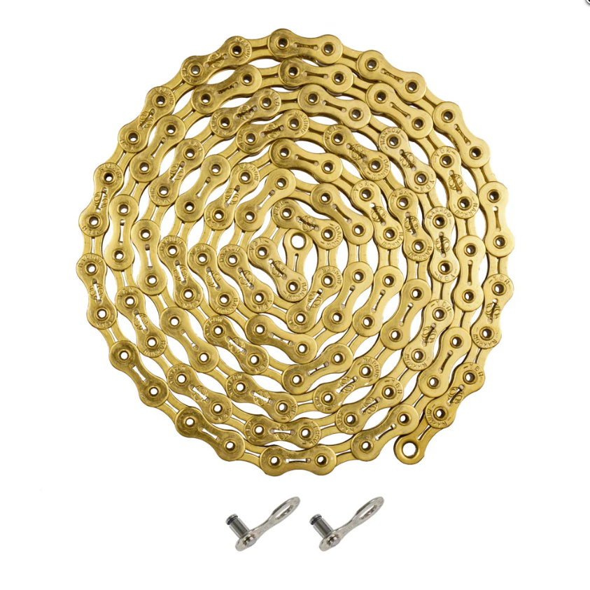 CHAIN  1/2 x 1/8 x 116L, Single Speed GOLD (YBN SLA-410)