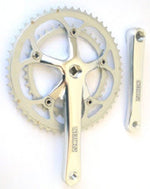 CHAINWHEEL SET  170mm x 39/53T, Steel Chain Rings, Diamond Taper,  SILVER - (7/8 /9 speed) 2.5mm Offset
