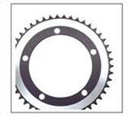 CHAIN RING  44T x 130 BCD for Single Speed, Alloy,1/2 x 3/32  GREY