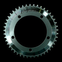 CHAIN RING  46T x 130 BCD for Single Speed, Alloy, SILVER 1/2 x 3/32