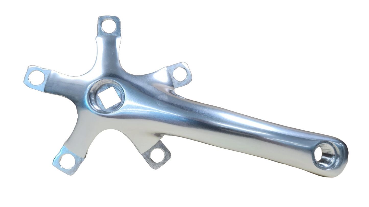 CRANK ARM RH 155mm, BCD 110mm, Alloy - HIGH POLISHED SILVER (Matching LH 2218)