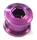 Single Speed Chainring Bolts STEEL Purple  qty5 per bag
