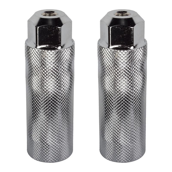 `A NEW ITEM - STEEL Footpegs, dia 3/8 x 26T,  33MM x 102mm  SILVER