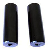 Foot Peg, BLACK Steel, M10, 38mm x 110mm, threadless (Pair)