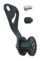 CHAIN TENSIONER - Single Speed, Alloy, BLACK/BLACK (Works with nutted & Q/R axles)