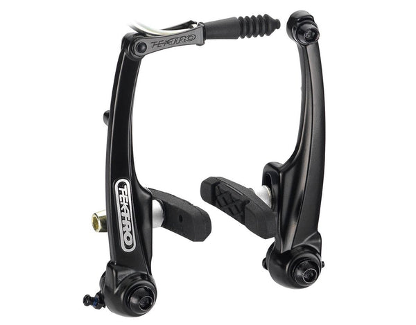 TEKTRO BRAKE - V-Brake (Sold Individually) L 110mm with 836.12 cartridge pads 63mm, Sand Blasted Black, Quality Tektro product in After market packaging