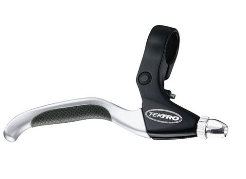 TEKTRO LEVER - V-Brake Levers, sold as a pair, suits Rapidfire shifters, 4 finger, Black/satin silver lever w/kraton rubber grip  Quality Tektro product (CL530-RS)