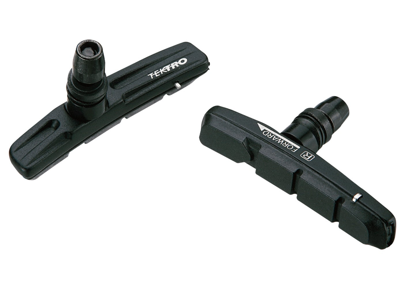 Cartridge Brake shoes & pads, V-Brake  Mod 877.12, MTB - High Performance Dual compound Brake Pads, Black alloy cartridge, 72mm