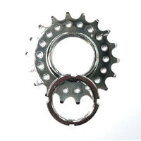 FIXED COG - Screw On, Cro-Mo, 1/8 x 18T, SILVER