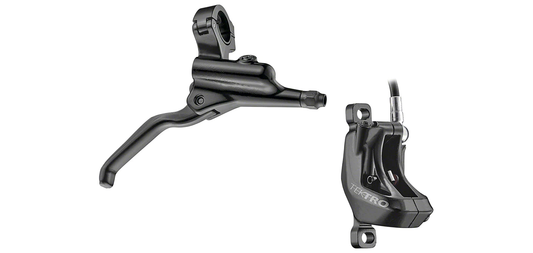 HYDRAULIC FRONT DISC BRAKE KIT - TEKTRO HD-M750 4 Piston, (2.3mm Rotor NOT included) forged alloy caliper, alloy master/lever, external reach adjustment, 1900mm hose, Black