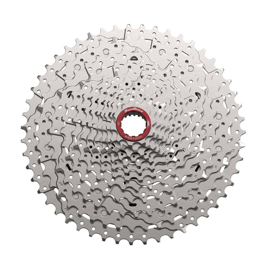 CASSETTE - 12 Speed Cassette, 10-51T, for Micro spline ONLY, metallic silver, Quality Sunrace cassette
