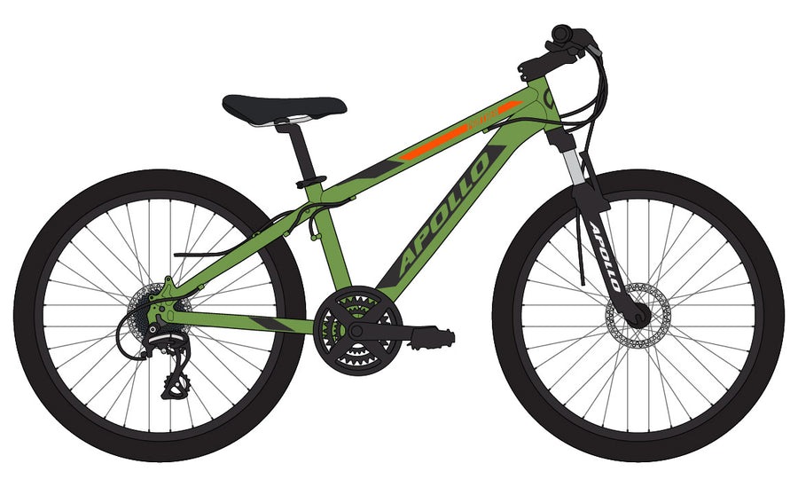 Aspire 24 (Gloss olive green / black / orange)