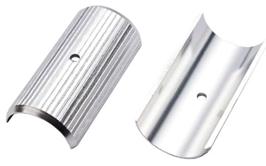 Handlebar Shim 25.4x 22.2 ALLOY Silver Length 50mm. To use a 22.2mm handle bar with a 25.4mm stem