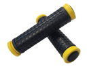 Grips,  130mm w/plugs YELLOW highlights