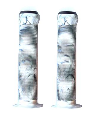 Grips WHITE/BLACK  2 color mix, Kraton rubber,   L147mm