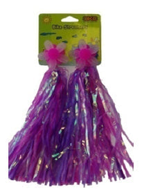 STREAMERS  Windmill Flower Design, PINK PURPLE SILVER