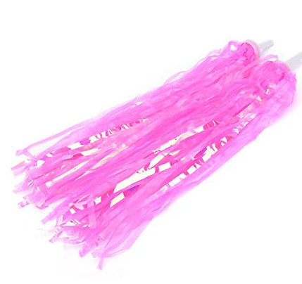 A NEW ITEM - STREAMERS  Pom Pom, PINK (Sold as a Pair)