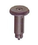 END PLUGS, ALLOY Cap,  BLACK 18mm diameter, sold per pair