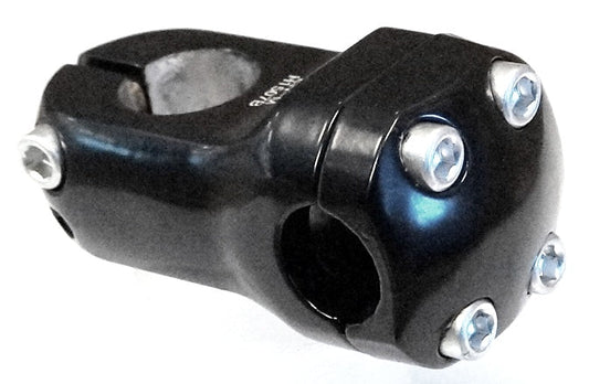 Ahead Stem for BMX  -  50mm Ext, 0 Degree, 25.4mm Dia., 22.2mm BB, Black