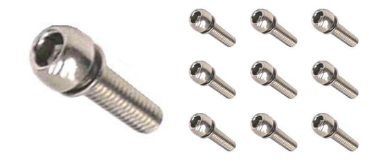 STEM BOLT  M6, 20mm, Allen Key Type, Round Head, Stainless Steel  (Bag 10)