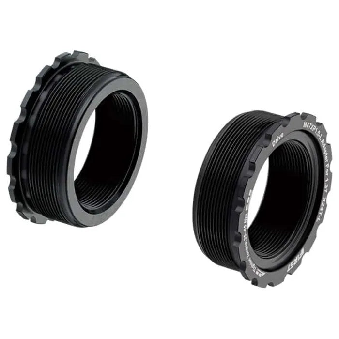 Bottom bracket converter set, alloy, for T47 to BSA, anodised black