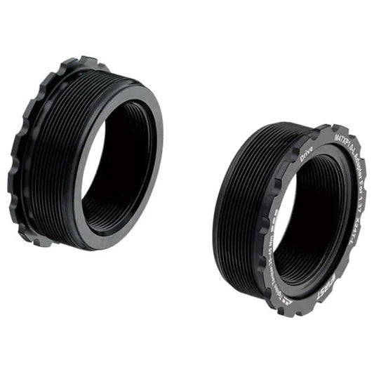 Bottom bracket converter set, alloy, for T47 to BSA, anodised black