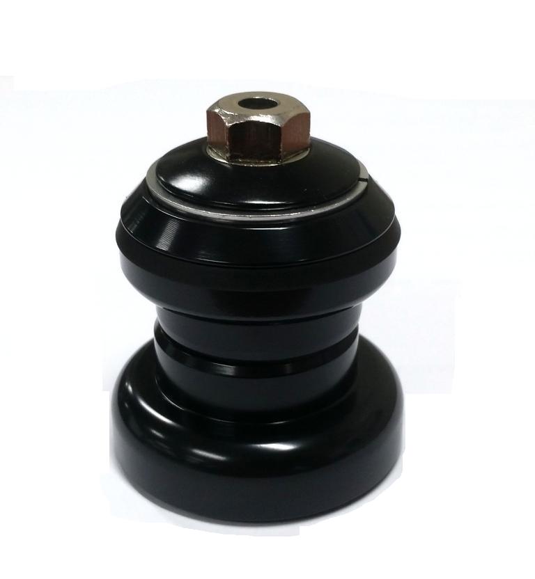 Headset 1 1/8 Black, threadless, for BMX, hollow cap, Neco, 