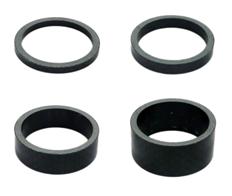 SPACER SET  Carbon, 1 1/8" dia,  qty 1of 3,5,10,15mm per bag