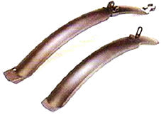 MUDGUARD SET. best suited to 24" - 26" Bikes. Suggested max tyre width 2.125" 26,  Front & Rear, for V Brake, BLACK