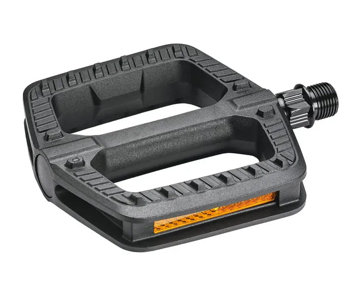 PEDAL - PP, black, 9/16" boron axle, AS reflector