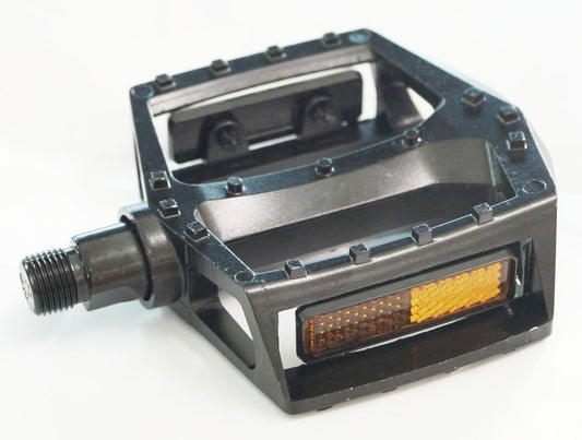 PEDALS  9/16" BMX, Large Platform, One Piece Alloy Body, BLACK by FPD