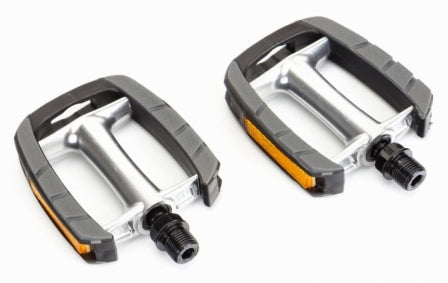 Pedals,  alloy, non-slip foot pads, 9/16