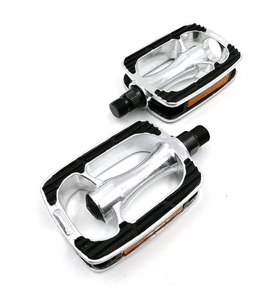 PEDALS  1/2" City/Comfort, Alloy, SILVER/BLACK