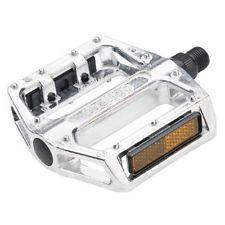 PEDALS  9/16" BMX, Large Platform, One Piece Alloy Body, SILVER