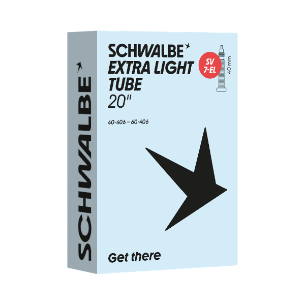 Schwalbe Tube SV7 EXTRA LIGHT Presta; 20'' x 1.5 - 2.5 // 40 to 62-406; 100g 40mm valve
