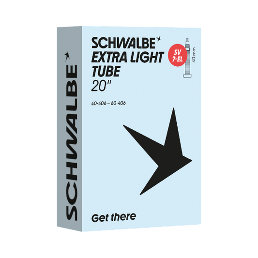 Schwalbe Tube SV7 EXTRA LIGHT Presta; 20'' x 1.5 - 2.5 // 40 to 62-406; 100g 40mm valve