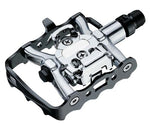 PEDALS  Dual Function, MTB, Sealed  , Alloy, SILVER/BLACK