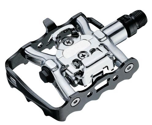 PEDALS  Dual Function, MTB, Sealed  , Alloy, SILVER/BLACK
