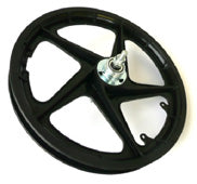 PLASTIC WHEEL  16" Rear, Freewheel, BLACK Axle 170mm x 3/8 - OLD 110mm