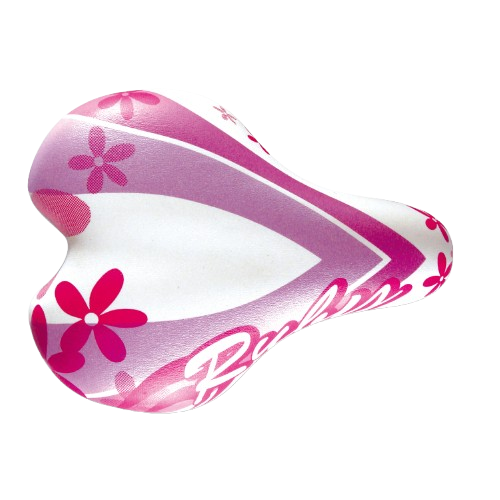 A NEW ITEM - SADDLE  Junior, 202mm x 152mm, with Clamp, PINK/PURPLE