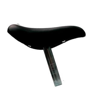 Saddle with Seatpost, Black, for 12"/14" bikes w/25.4 seatpost