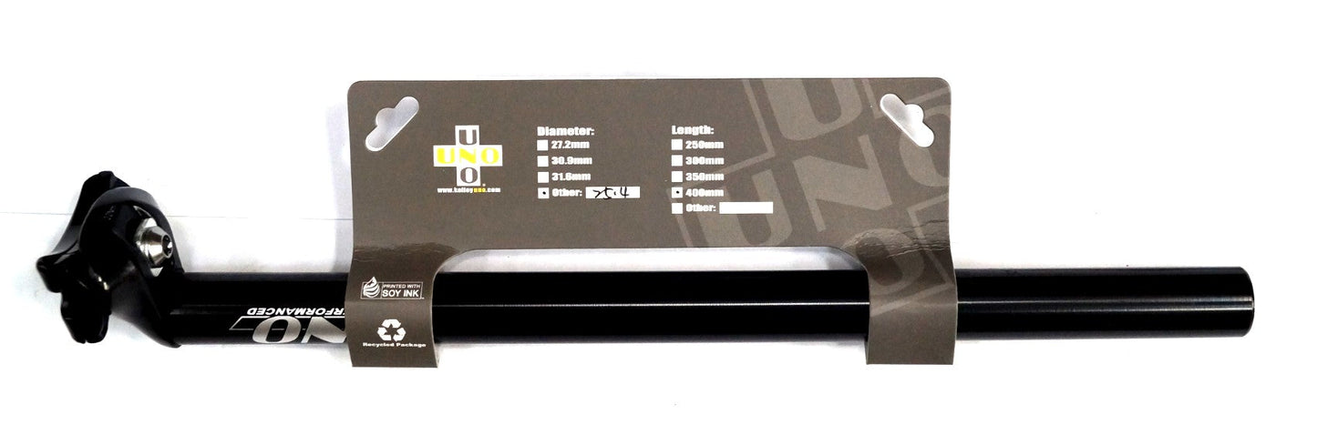 SEATPOST 25.4 x 400mm, Micro-Adjust, Alloy BLACK