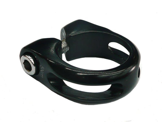 SEAT POST CLAMP  31.8  Alloy with Lip, BLACK